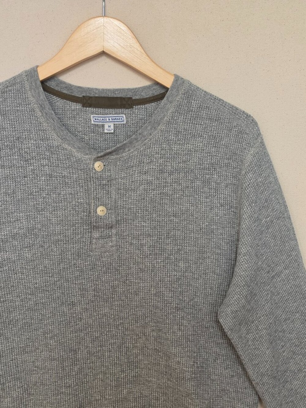 Wallace & Barnes Waffle Knit Henley M
